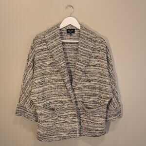 Splendid Women's Cardigan Multicolor Tweed Dolman Sleeve Blazer Pockets - Size S